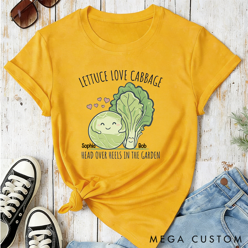 Personalized Lettuce Love Cabbage Gardening Classic T-shirts Cute Valentine Gardening Lover Gift