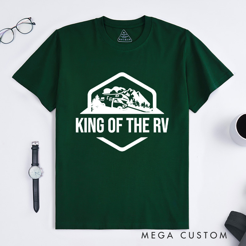 Personalized King of the Rv T-Shirt Funny Camping Shirt Rv Road Trip Gift Outdoor Camping Adventure
