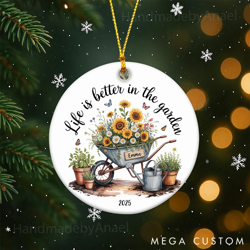 Personalized Gardening Ornament Custom Gardener Gift for Gardening Lover