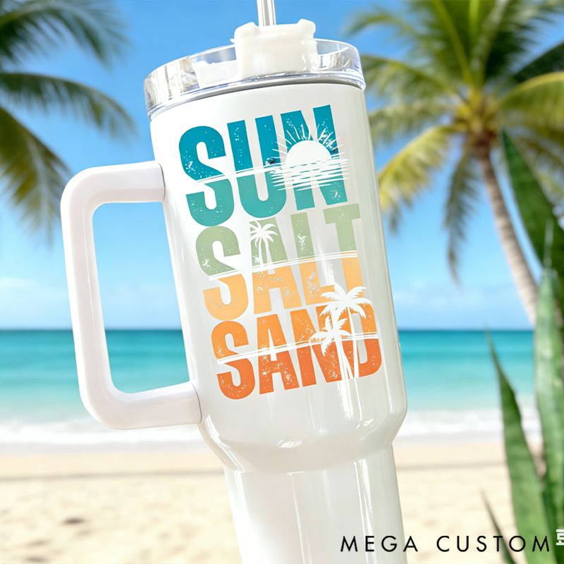 Personalized Custom Beach Vacation Tumbler for Beach Girls Trip Tumbler Family Vacation Cups Beach Bachelorette Tumbler Travel Mugs Beach Tumbler