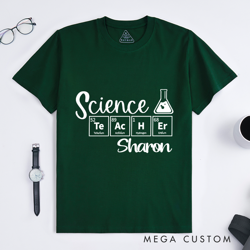 Personalized Science Teacher T-Shirt Science Exploring the Wonders of Knowledge Shirt Gift Nerd Geek Science Lovers 