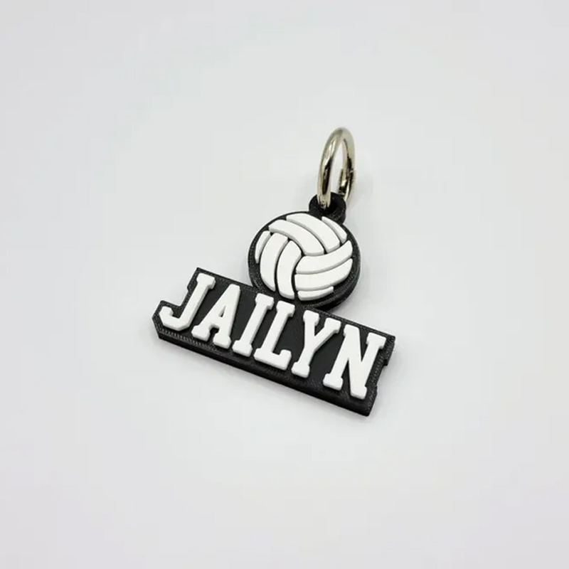 Personalized Sports Keychains with Custom Names and 3D Sports Ball Designs