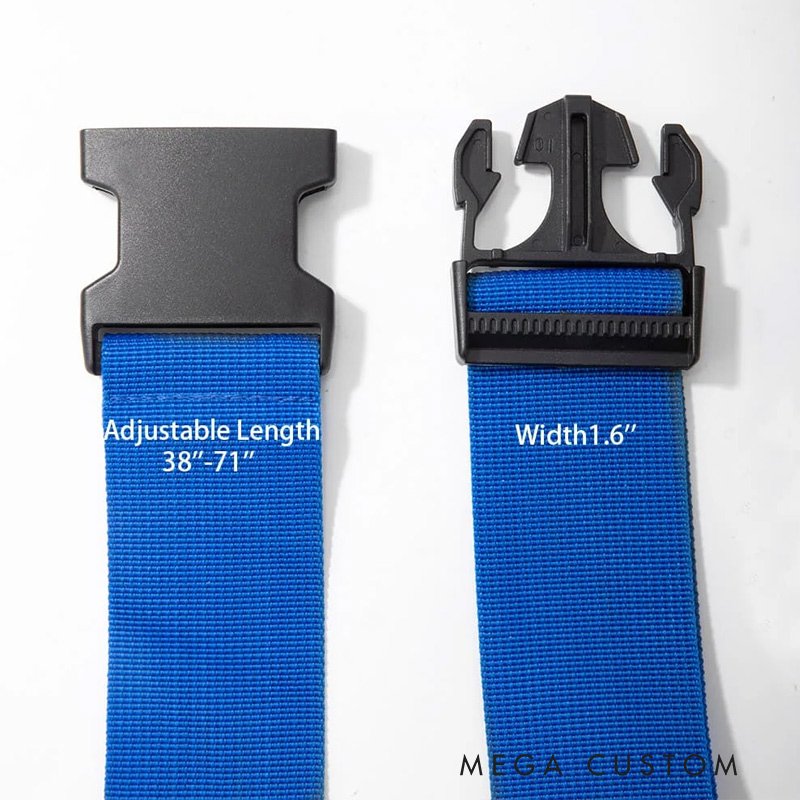 Personalized Adjustable Embroidery Name Luggage Strap for 20in - 28in Suitcase Travel Essential Birthday Gift for Travel Lover