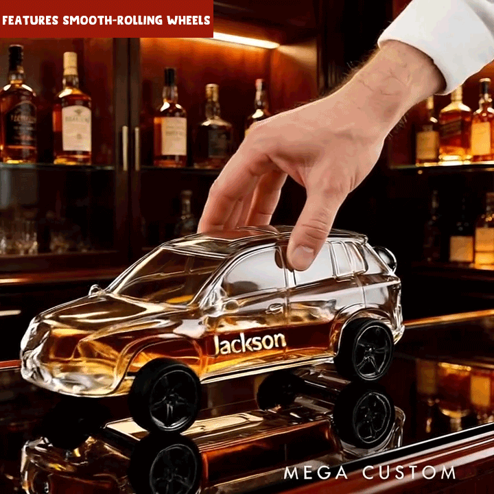 Personalized Car Shaped Whiskey Decanter Unique Custom Name Gifts