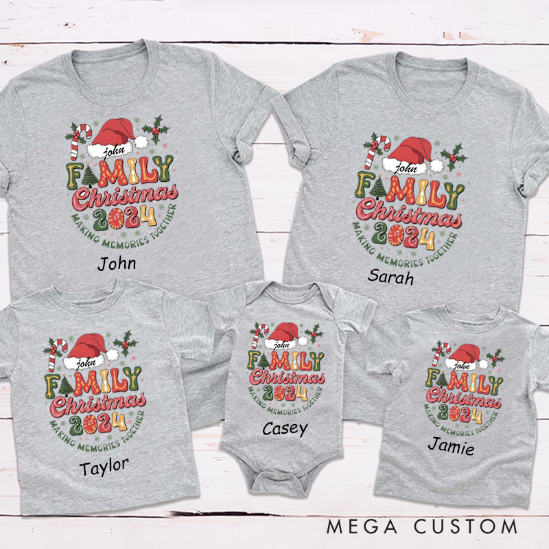 Personalized Festival Make Memories Together Christmas Theme Family Matching Outfit