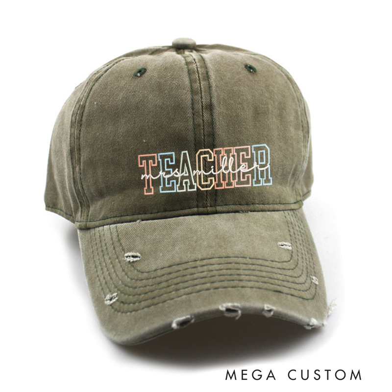 Personalized Caps for Teacher Classic Design Gift Hats Teacher Appreciation Gift