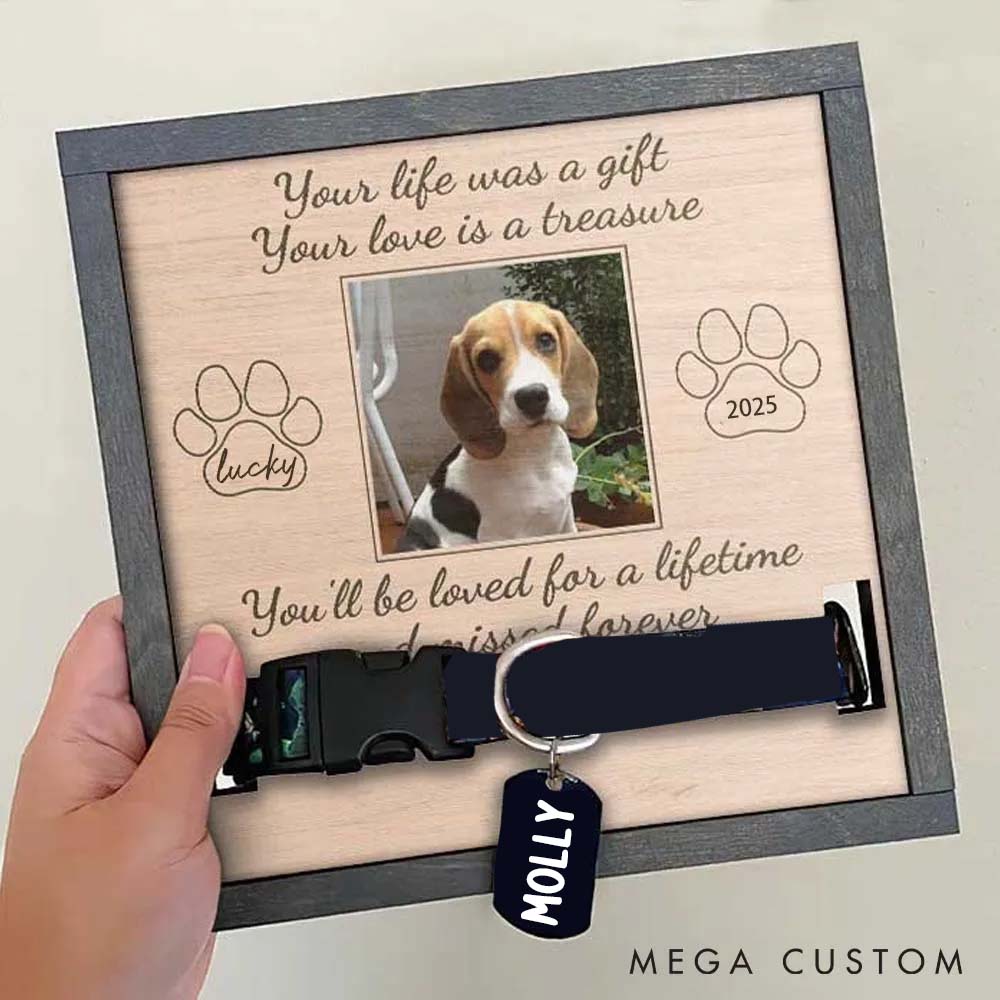 Personalized Pet Lover Your Love is a Treasure Pet Collar Holder