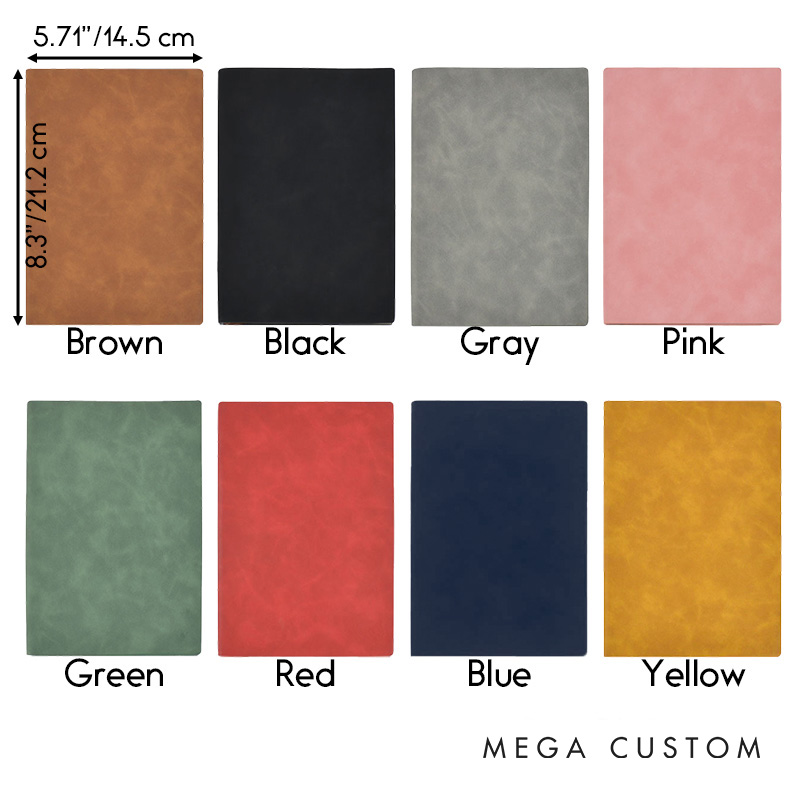 Personalized Laurel Branches with Initials and Date Wedding Couple Leather Journal Notebooks