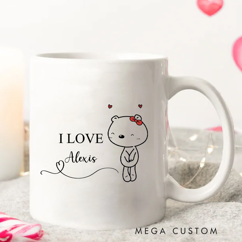 Personalized I Love You Couple Mug Couple Coffee Mug for Her Him Coffee Cup for Boyfriend Girlfriend Husband Wife Gift Mug