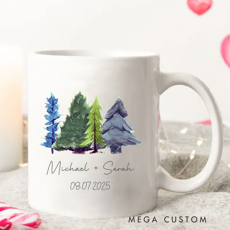 Personalized Adventure-Themed Wedding Mug Anniversary Couple Coffee Cup for Her Him Ceramic Cup for Couple Newlyweds