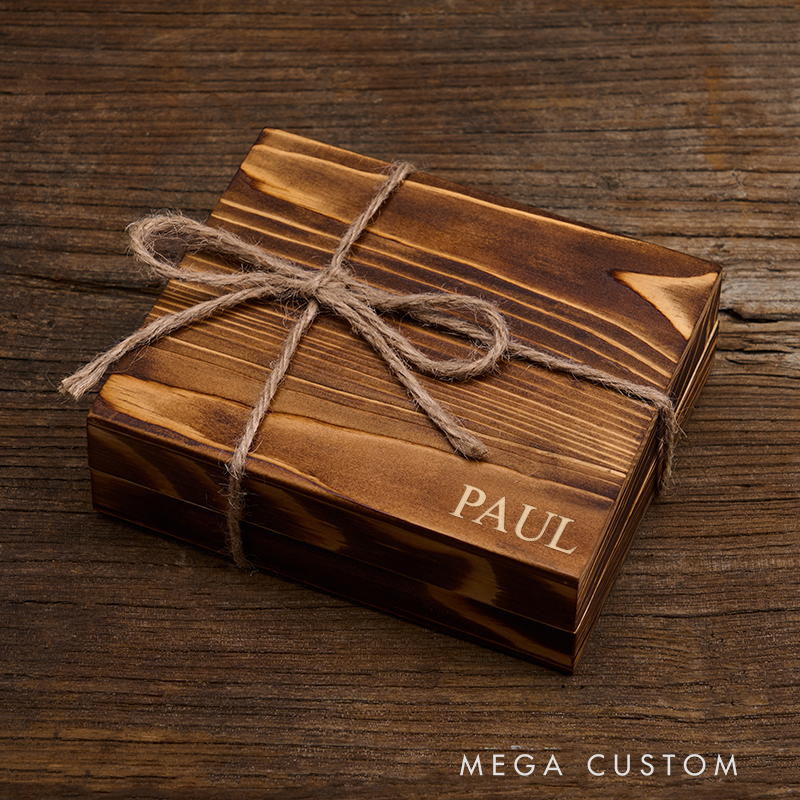 Personalized Leather Wallet For Him Engraved Wallet Men's Leather Wallet Minimalist Wallet Anniversary Gift For Him Boyfriend Gift Dad Gift Husband Gift