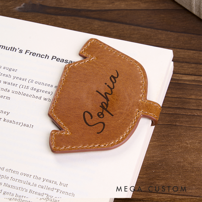 Personalized Leather Bookmark Nurse Cap Shaped Bookmark Magnetic Bookmark Custom Name Engraved Page Marker Thoughtful Gift for Nurses and Medical Professionals Unique Handmade Leather Accessory Nurse Accessories