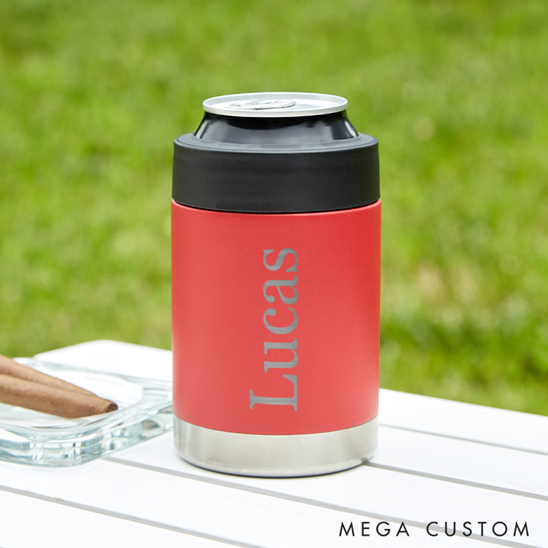 Personalized Can Cooler Customized Metal Can Cooler Beer Can Holder Engraved Bachelor Party Gift for Him