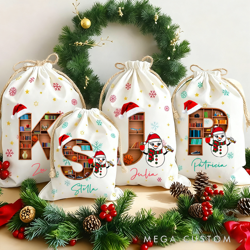 Personalised Christmas Santa Sack for Teachers Thoutful Christmas Gift