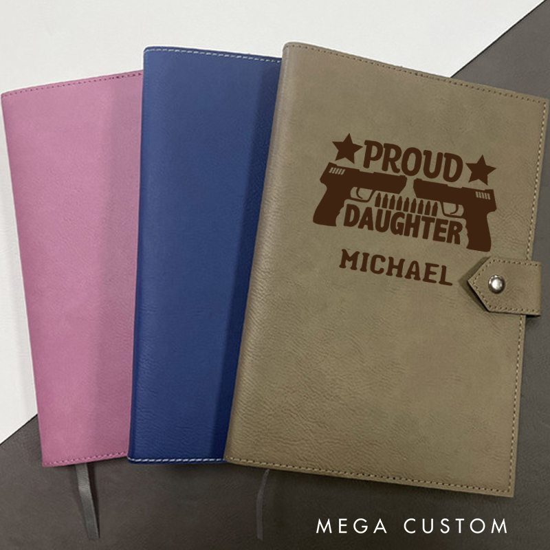 Personalized Leather Notebook for Police Officers Proud Daughter Leather Journal Policeman Appreciation Gift