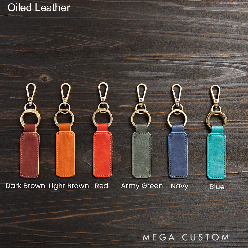 Personalized Leather Keychain for Him Custom Keychain with Name Engraved Leather Key Chain Anniversary Gift Groomsmen Gift Birthday Gift for Him