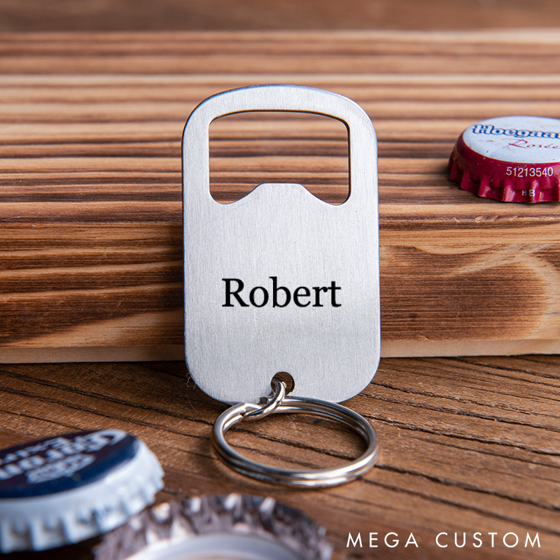 Personalized Stainless Steel Bottle Opener with Name Custom Bar Tool Gift for Beer Lovers Bartender Accessories  