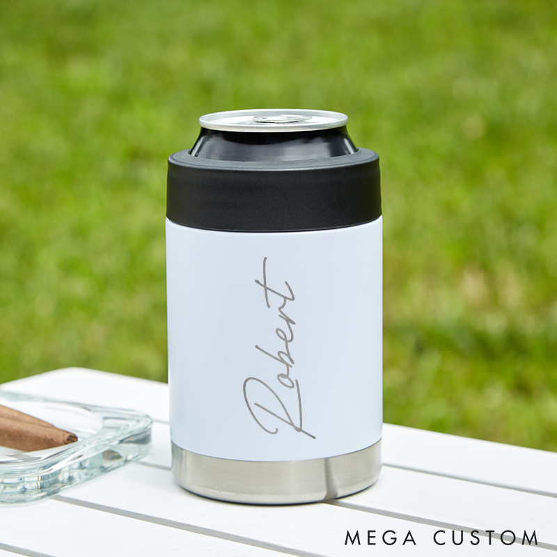 Personalized Can Cooler Customized Metal Can Cooler Beer Can Holder Engraved Bachelor Party Gift for Him
