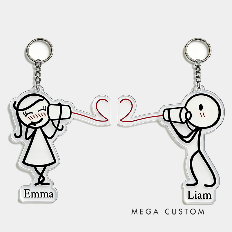 Personalized Love Pass Keychain Custom Couple Names Thoughtful Holiday Gift for Couples