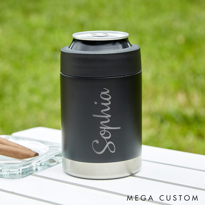 Personalized Can Cooler Customized Metal Can Cooler Beer Can Holder Engraved Bachelor Party Gift for Him