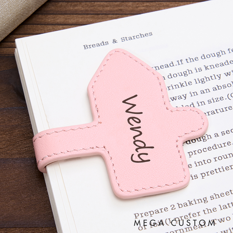 Personalized Leather Bookmark Road Sign Shaped Bookmark Magnetic Bookmark Custom Initials Engraved Page Marker, Unique Gift for Travelers and Adventurers Handmade Rustic Reading Accessory