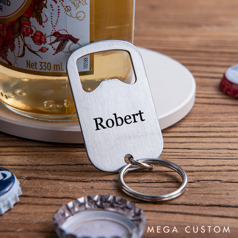 Personalized Stainless Steel Bottle Opener with Name Custom Bar Tool Gift for Beer Lovers Bartender Accessories  