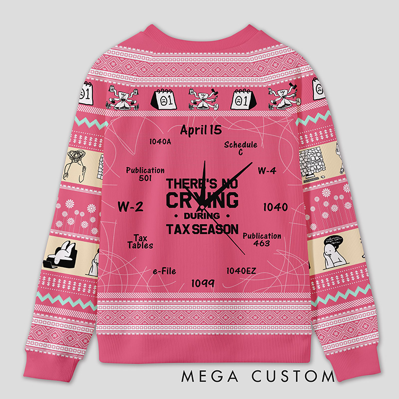 Personalized Tax Countdown Humor Ugly Sweater Office Holiday Party Gift for Accounting Pros