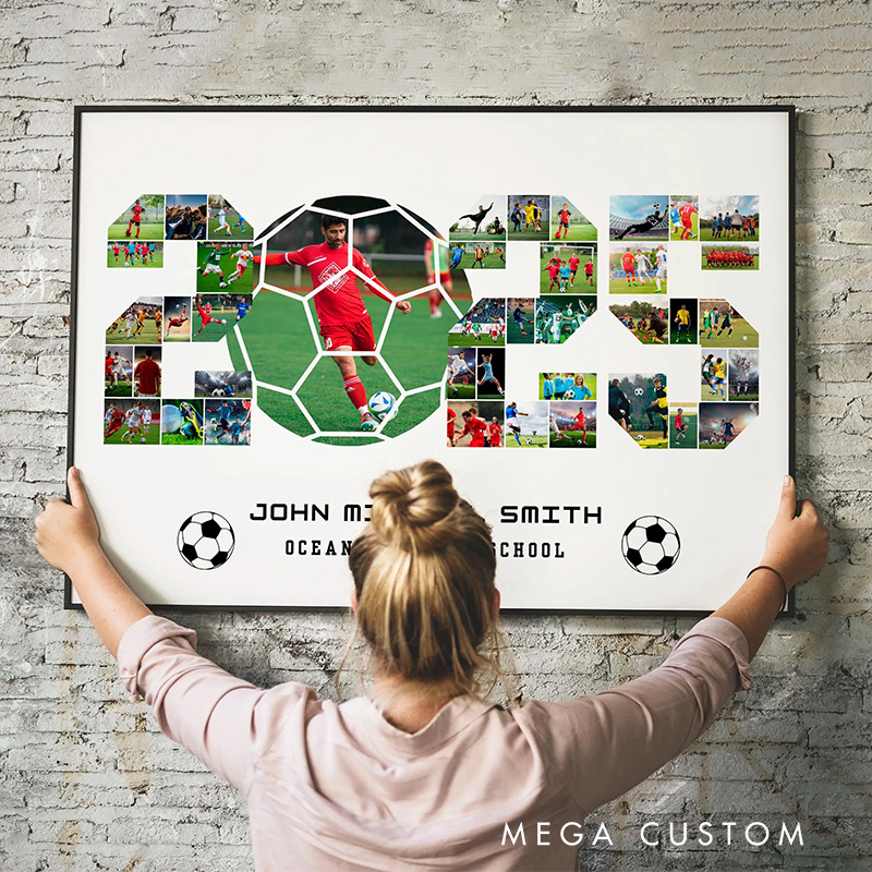 Personalized Soccer Magazine Cover Poster with Custom Photo and Text