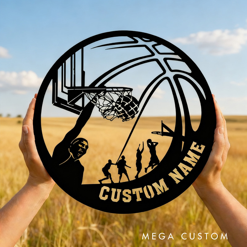 Personalized Basketball Player Metal Wall Art and Gift for Basketball Lovers