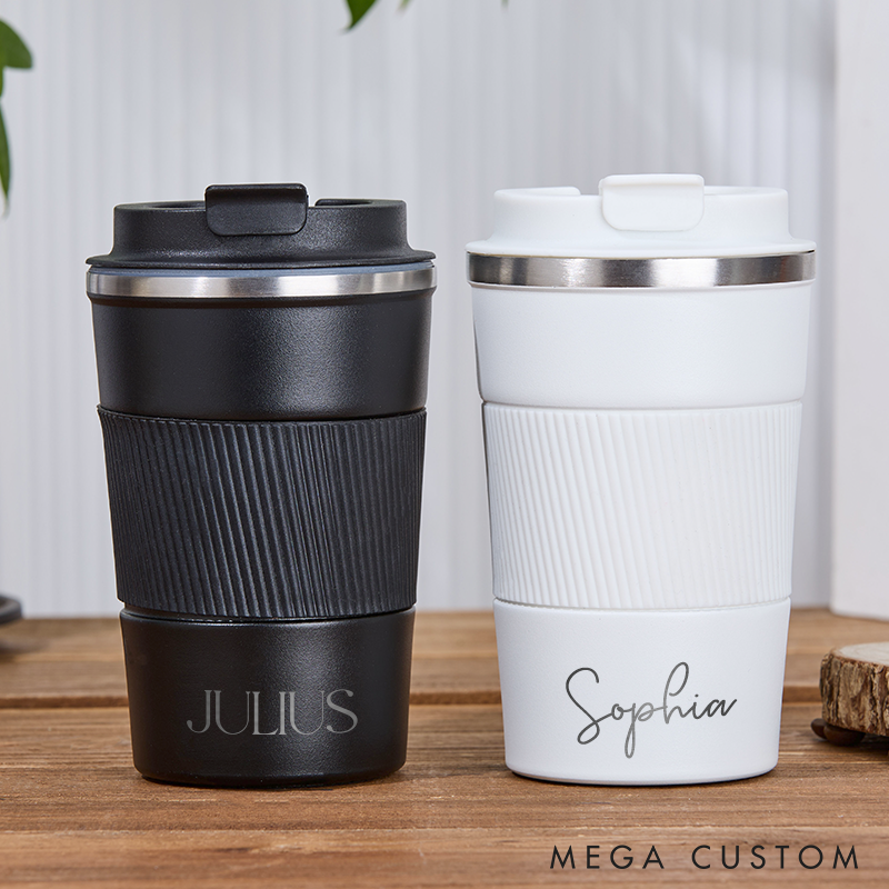 Personalized Insulated Tumbler Custom Name Travel Mug with Lid Coffee Cup Wedding Tumbler Travel Mug