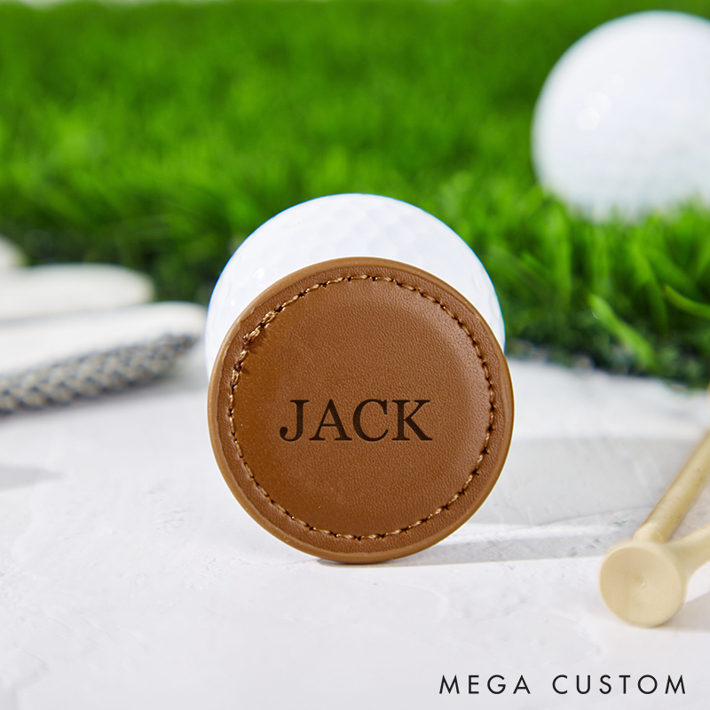 Personalized Golf Ball Marker Leather Golf Ball Marker Full Grain Leather Ball Marker Marker Custom Golf Gifts For Him