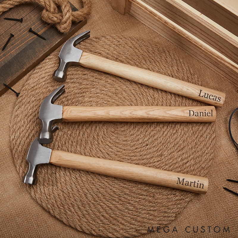 [Copy]Personalized Building Memories Wood Hammer Custom Text Gift for Father's Day for Handyman Designer