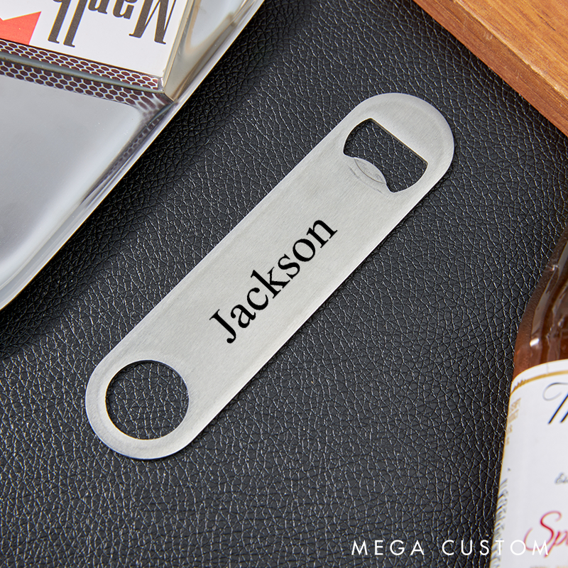 Personalized Stainless Steel Bottle Opener with Name Custom Bar Tool Gift for Beer Lovers Bartender Accessories  