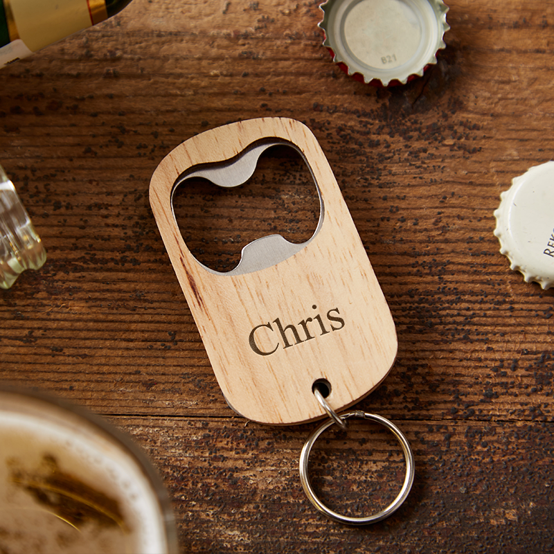 Personalized Wooden Bottle Opener Engraved Beer Bottle Opener Custom Home Bottle Opener Housewarming Gift Christmas Gift for Him