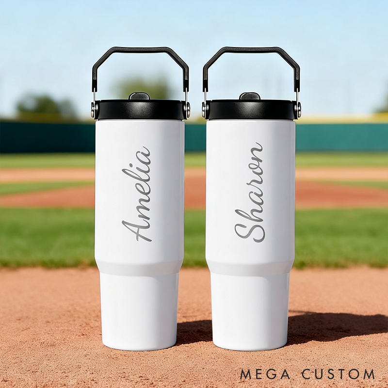 Personalized Insulated Water Bottle with Name Custom Stainless Steel Tumbler for Sports Travel and Everyday Use  