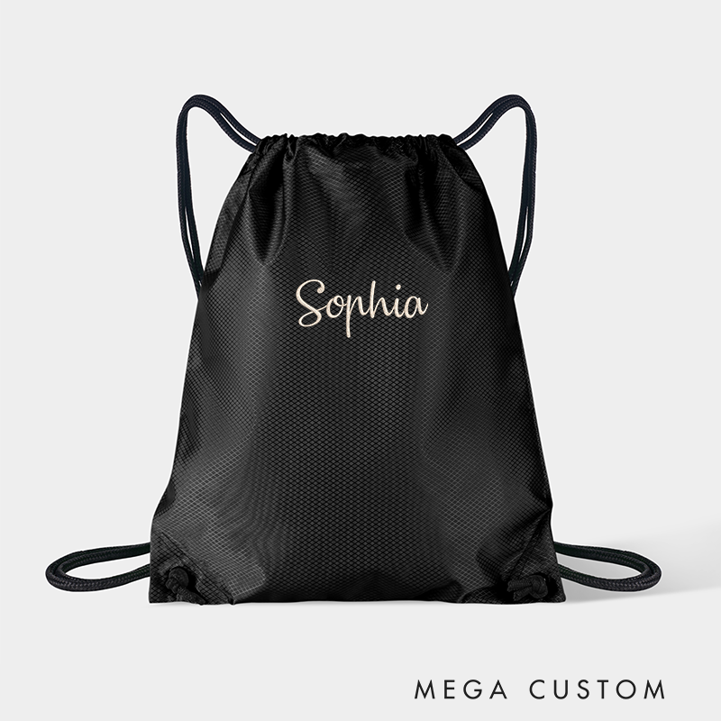 Personalized Drawstring Backpack with Name Custom Lightweight Gym Bag for Sports Travel and Everyday Use 