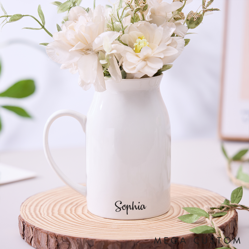 Personalised Flower Vase Garden Flower Vase Custom Ceramic Vase Gifts For Couples Home Decor