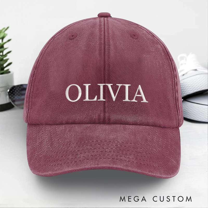 Personalized Baseball Cap with Name Embroidered Hat Adjustable Sports Cap Unisex Baseball Cap