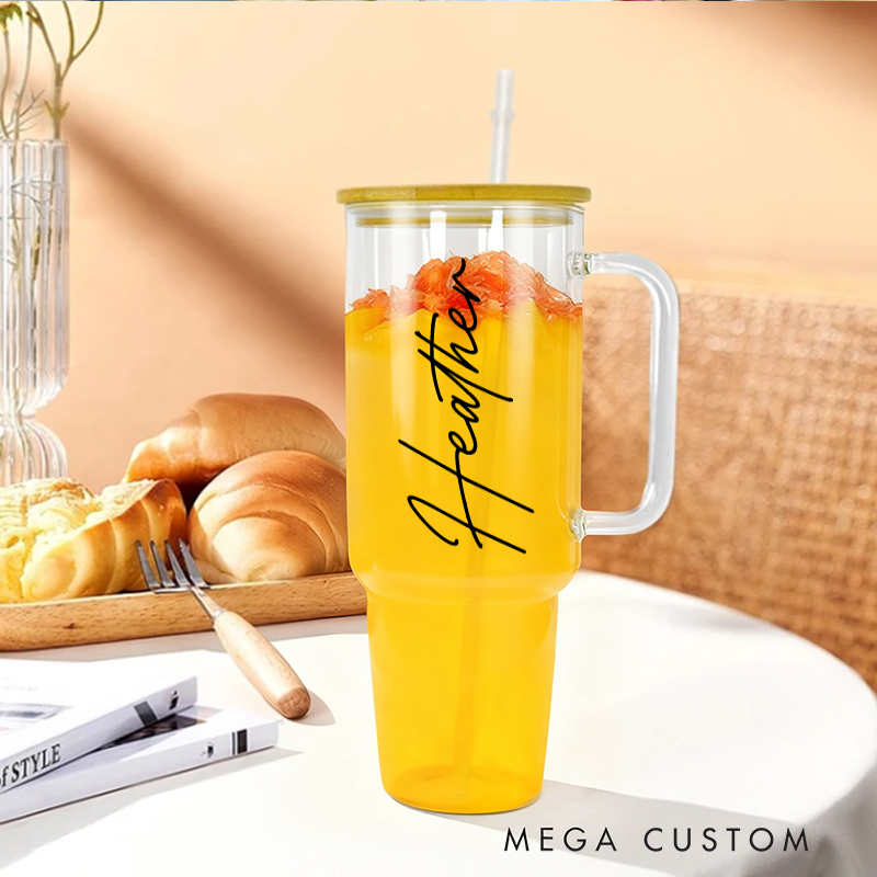 Personalized Tumbler with Name Custom Name Cup with Handle & Straw Girl's Trip Tumbler Sport Water Bottle Gift for Women