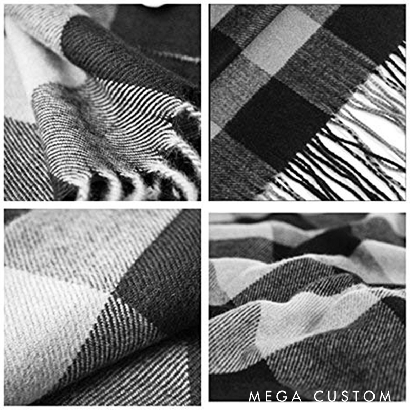 Personalised Name Embroidered Scarf for Men Custom Monogram Scarf Winter Long Scarves Gifts for Boyfriend Dad Husband