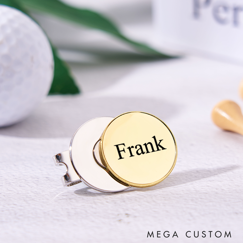 Personalized Golf Ball Marker With Magnetic Hat Clip Engraved Hat Ball Marker Golf Accessory Golf Groomsman Gift Golfer Gif Golf Ball Gift