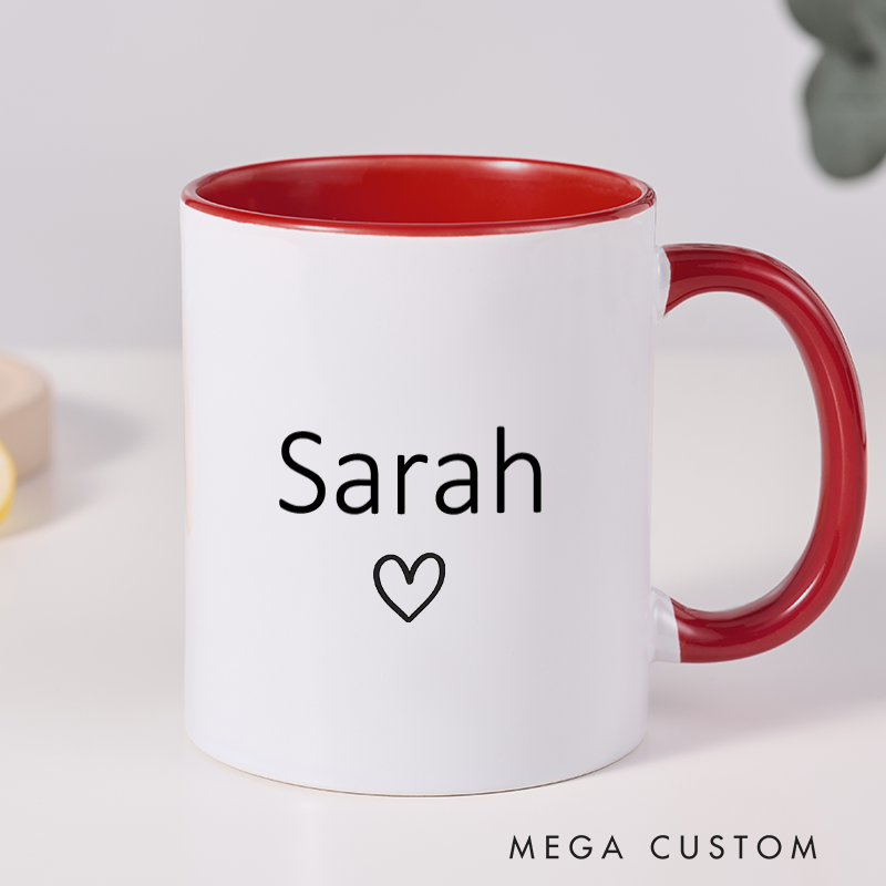 Personalized Ceramic Mug Custom Name Mug Coffee Mug Office Mug Christmas Gift Holiday Gift for Women Friends and Office Use