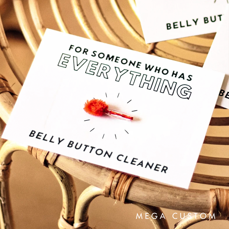 Red Belly Button Lint Brush Gag Gift Stocking Stuffer | Belly Button Cleaner Funny Gift for Christmas Stockings Novelty Gifts