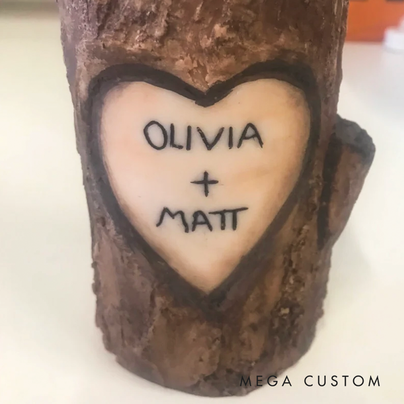 Personalized Log Candle (All Wax) Scented Soy Names Valentines Day Boyfriend Gift 16th Anniversary Christmas Gift For Him Or Her Romantic