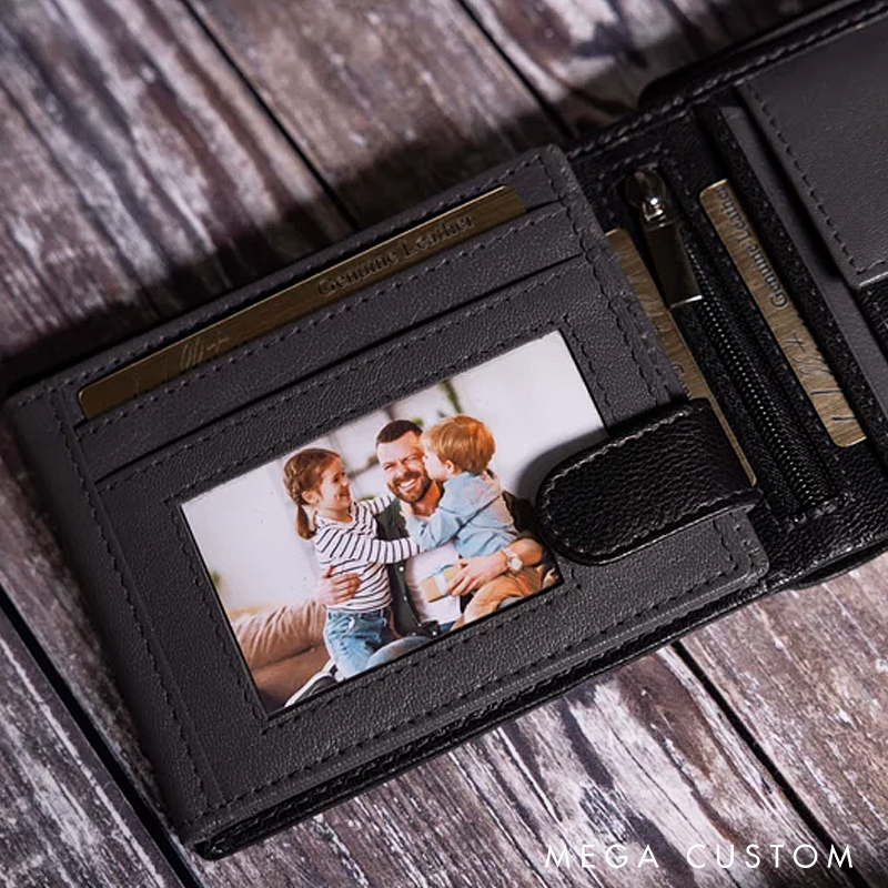 Personalized Leather Wallet for Men Engraved Leather Wallet with Name Mens Wallet Leather Wallet For Him Groomsmen Wallet Boyfriend Gift Dad Gift Husband Gift