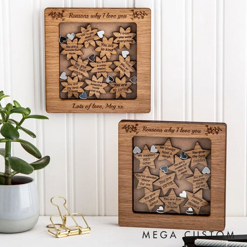 Personalised Anniversary Gift from Partner 10 Reasons Why I Love You Unique Gift for Christmas or Birthday Things I love about you Frame