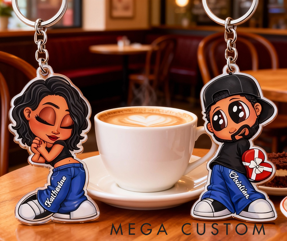 Personalized Heartfelt Acrylic Keychain Perfect Couples Holiday Gift Choice Romantic Keychain Gift for Partners