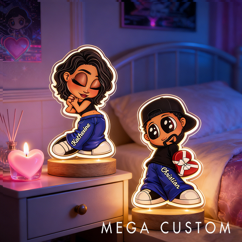 Personalized Heartfelt Glowing Anime Style Custom Photo Table Lamp Perfect Romantic Holiday Gift Choice Custom Photo Night Light for Partners