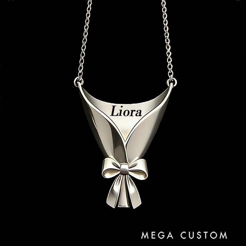 Personalized Customizable Floral Necklace Refreshing Vibe Unique Gift Choice DIY Flower Bouquet Pendant for Her