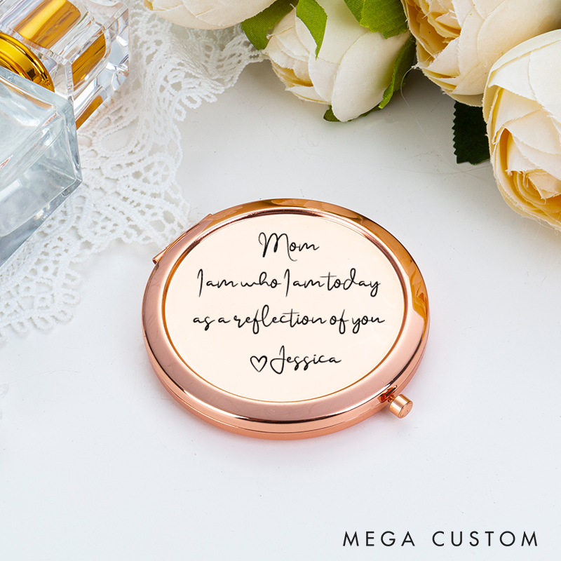 Personalized Mom Wedding Gift A Reflection Of You Pocket Mirror Gift Mother of the Bride Gift Mother of Groom Gift for Mom from Daughter